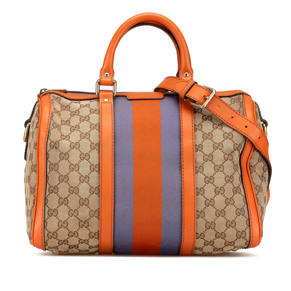 Pre-Loved Gucci GG Canvas Web Joy Boston Bag - Picture 1 of 12